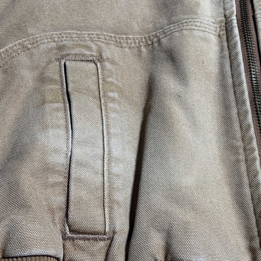 Carhartt Weathered Wildwood Jacket Tan Women's Size Medium Sherpa Lined Hooded - Picture 15 of 16